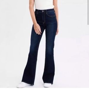 AE highest rise flare jeans size 16 long